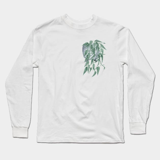 Philodendron Cebu Blue Long Sleeve T-Shirt by gronly